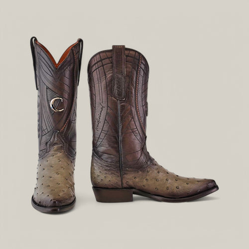 CU810 Flame Grey Ostrich Laser & Embroidery