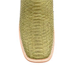 Braxton Python Boots - Olive - Square Toe - Gomez Western Wear