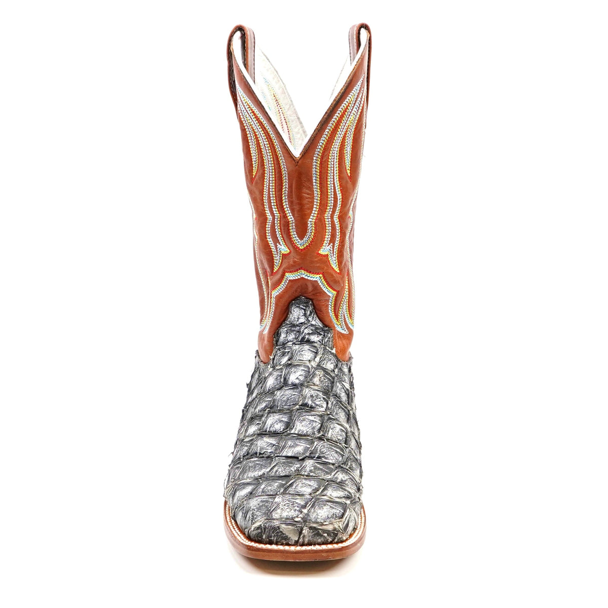 Butch Pirarucu Fish Boots - Newspaper - Square Toe - Gomez Western Wear