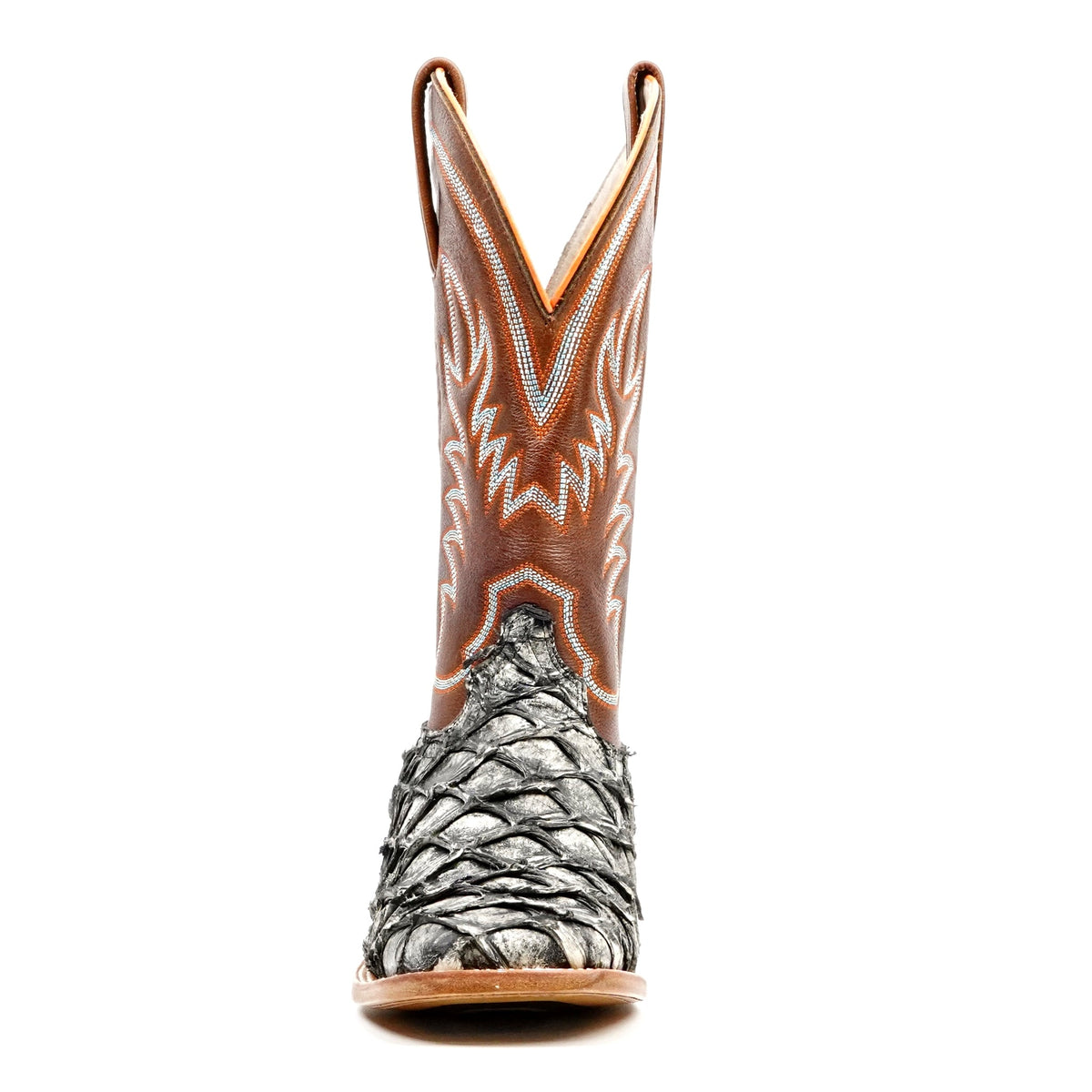 Butch Pirarucu Fish Boots - Newspaper - Square Toe - Gomez Western Wear