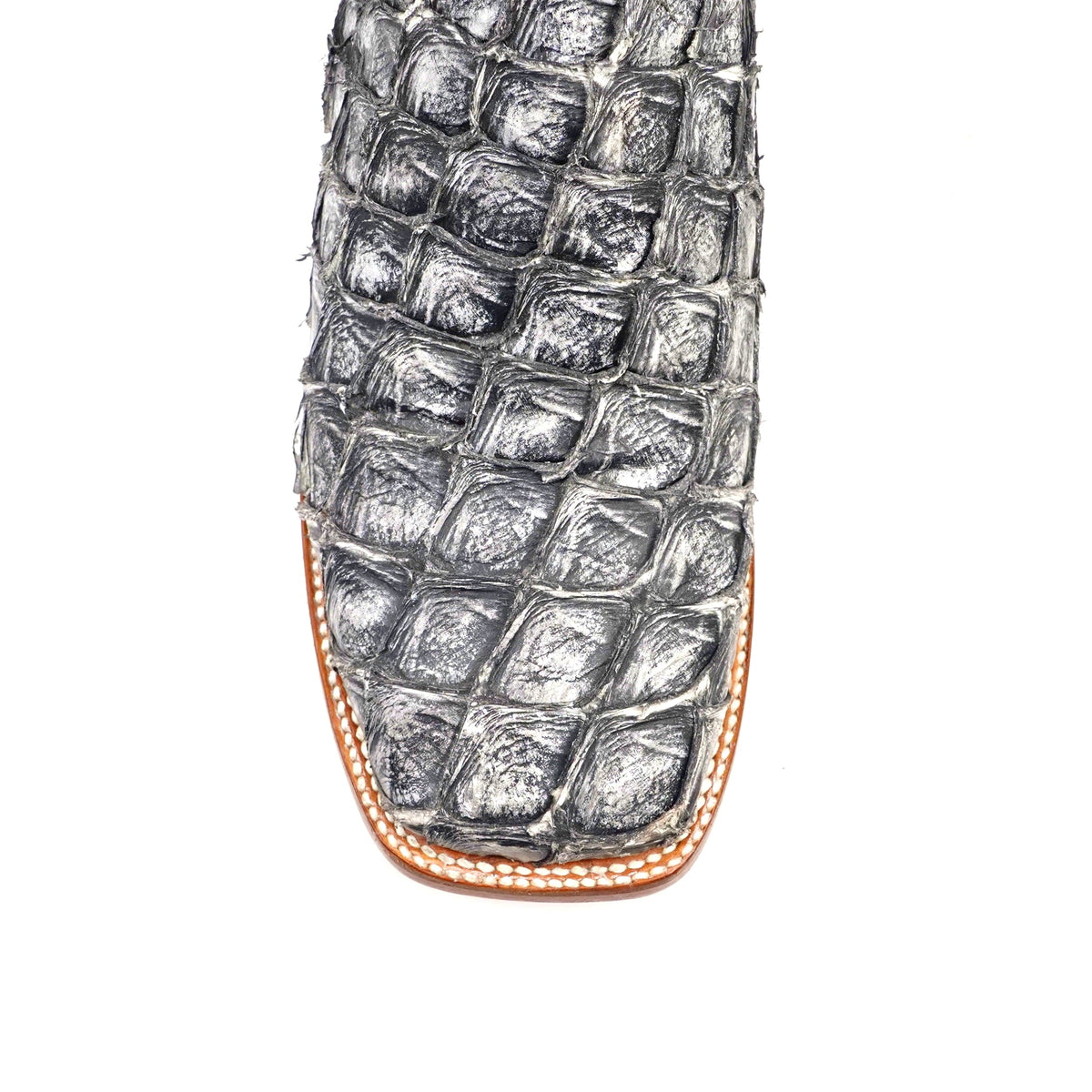 Butch Pirarucu Fish Boots - Newspaper - Square Toe - Gomez Western Wear