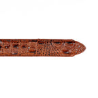 Caiman Cognac Belt - Embossed Leather (C-IMI) - Gomez Western Wear