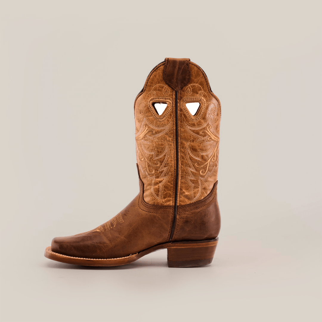Cedar Camel Cowgirl Boots - Short Shaft - Narrow Square Toe (E316) - Gomez Western Wear