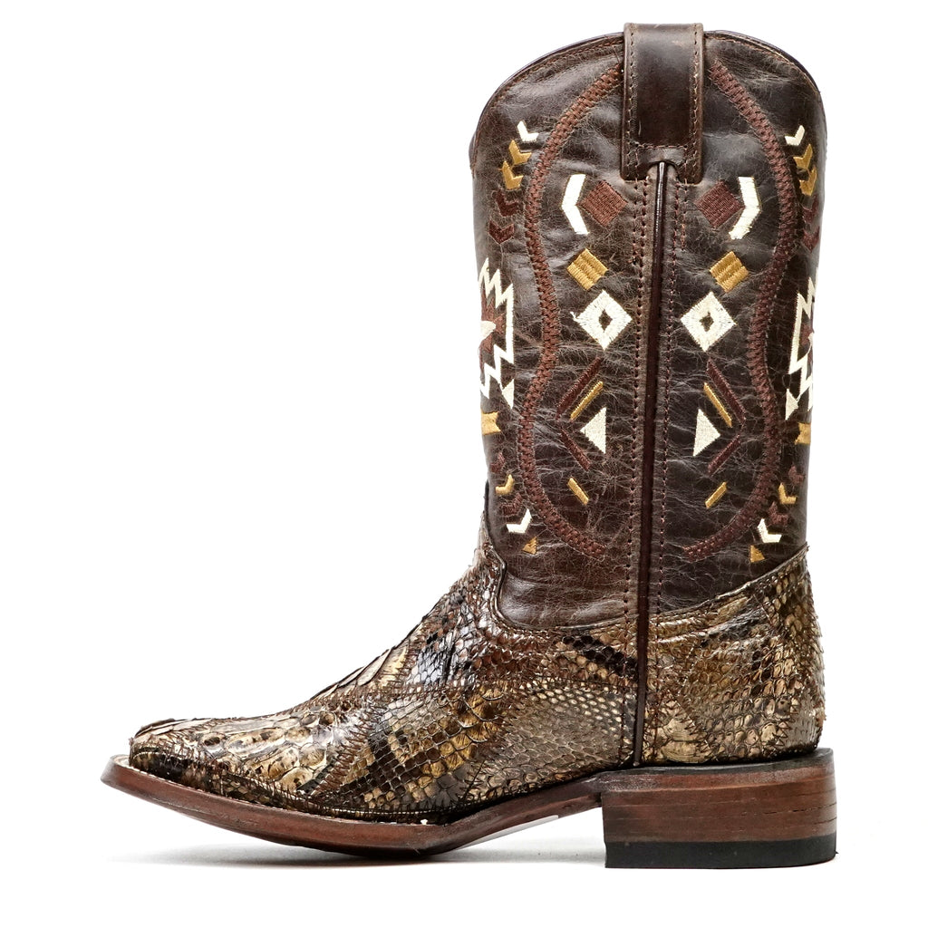 Chameleon Python Boots (Youth) - Square Toe (R003) - Gomez Western Wear