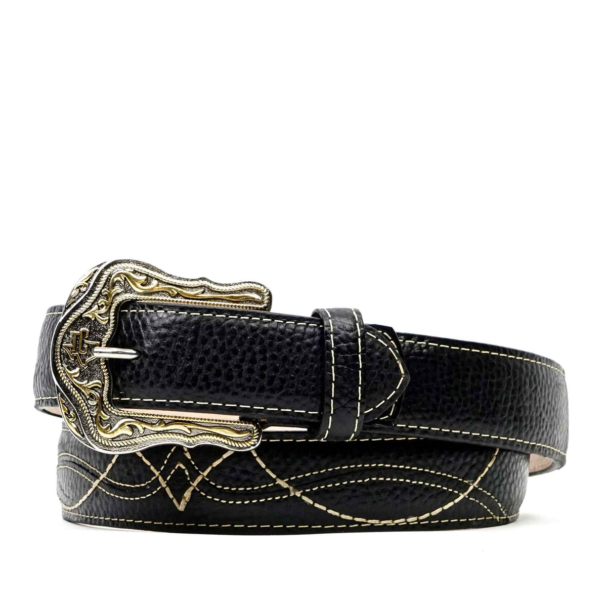 Cheyenne Black Leather Belt (C-V4301) - Gomez Western Wear