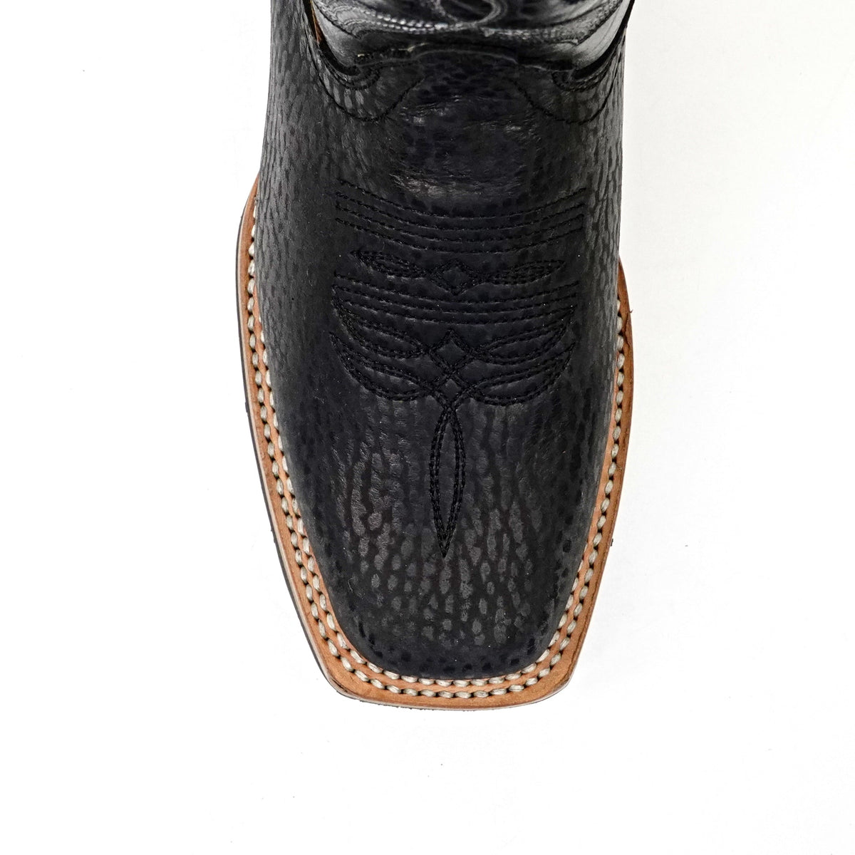Cheyenne Black Leather Boots (Youth) - Slip-Resistant Sole - Rodeo Toe (E28) - Gomez Western Wear