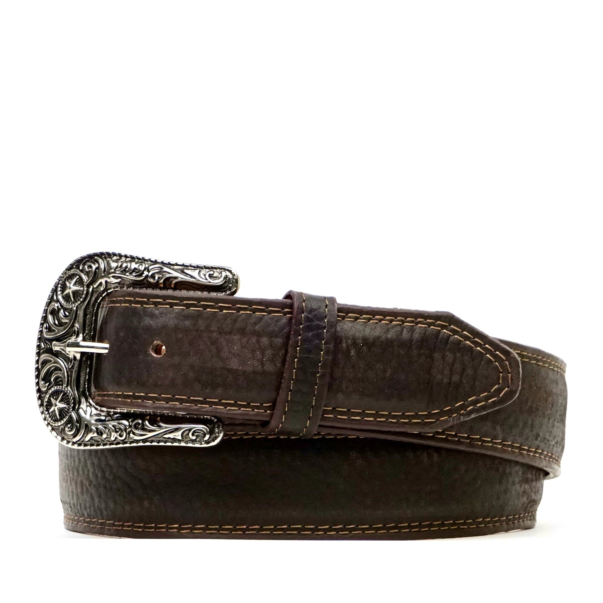 Cheyenne Choco Leather Belt - Gomez Western Wear