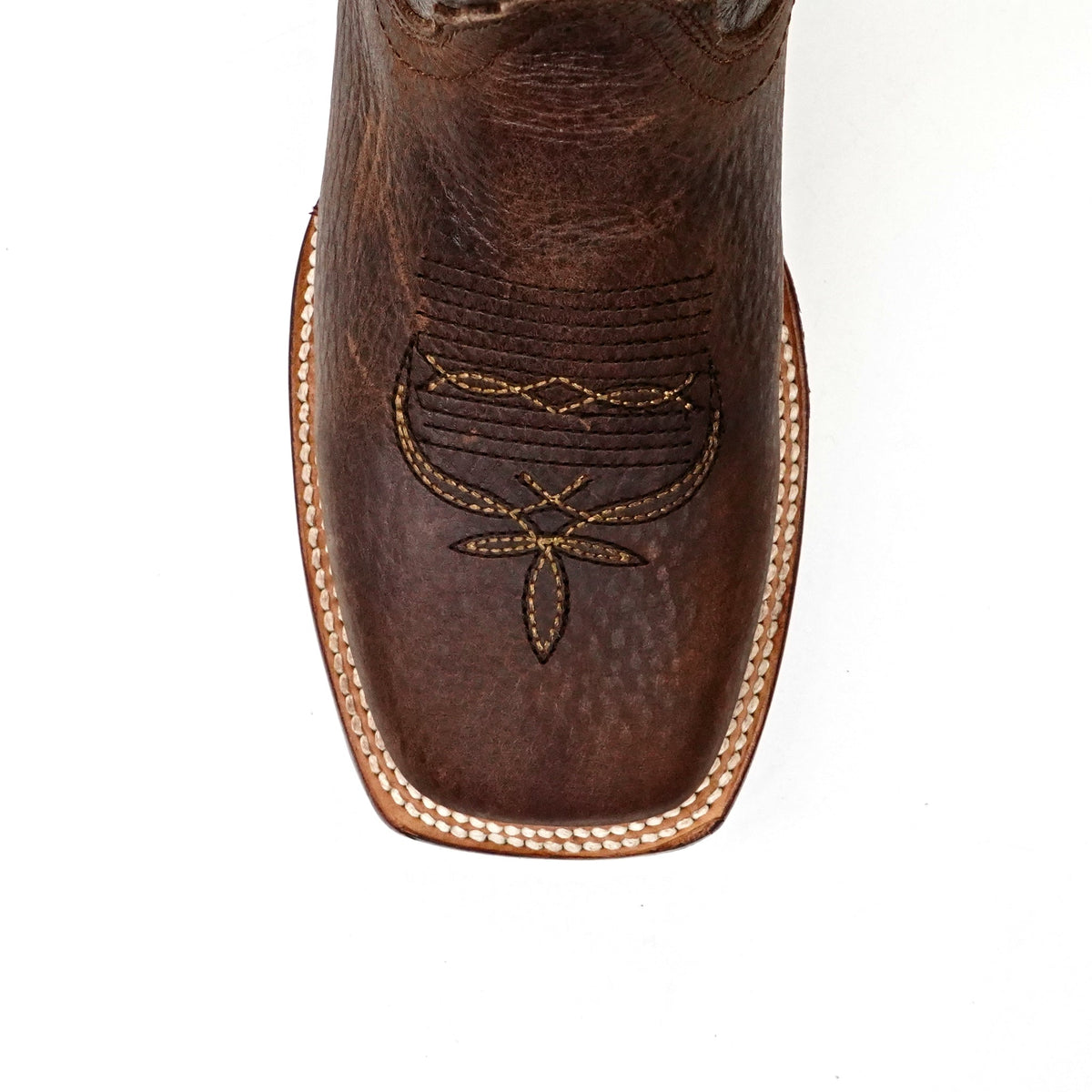 Cheyenne Choco Leather Boots (Youth) - Square Toe (E29) - Gomez Western Wear