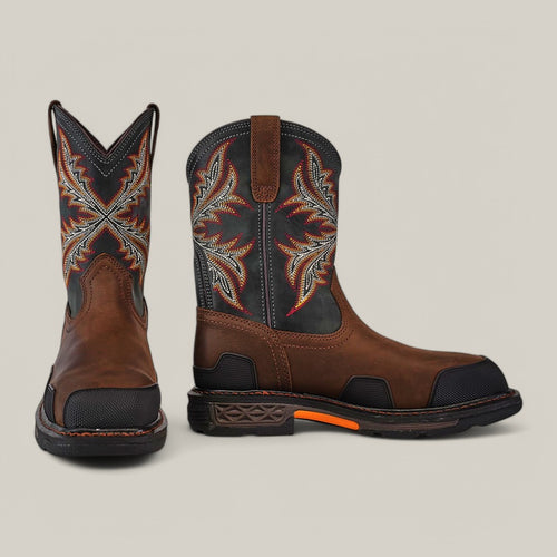 MNS OVERDRIVE WIDE SQUARE TOE CT BRN/STN