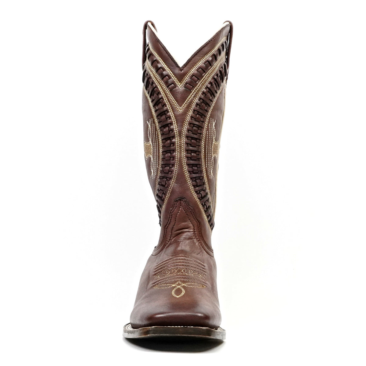Clark Brown Leather Boots - Square Toe (E929) - Gomez Western Wear