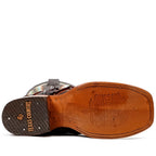 Copper Pirarucu Fish Boots - Embossed Leather - Square Toe (E962) - Gomez Western Wear