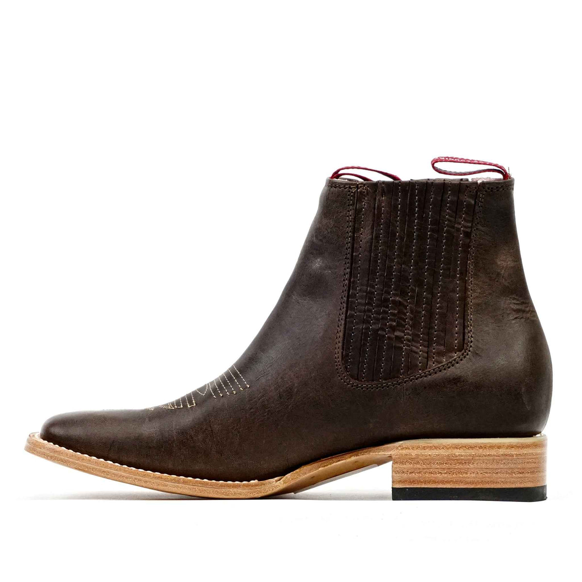 Cowboy Style Alamo Brown Ankle Boots - Square Toe (E1200) - Gomez Western Wear