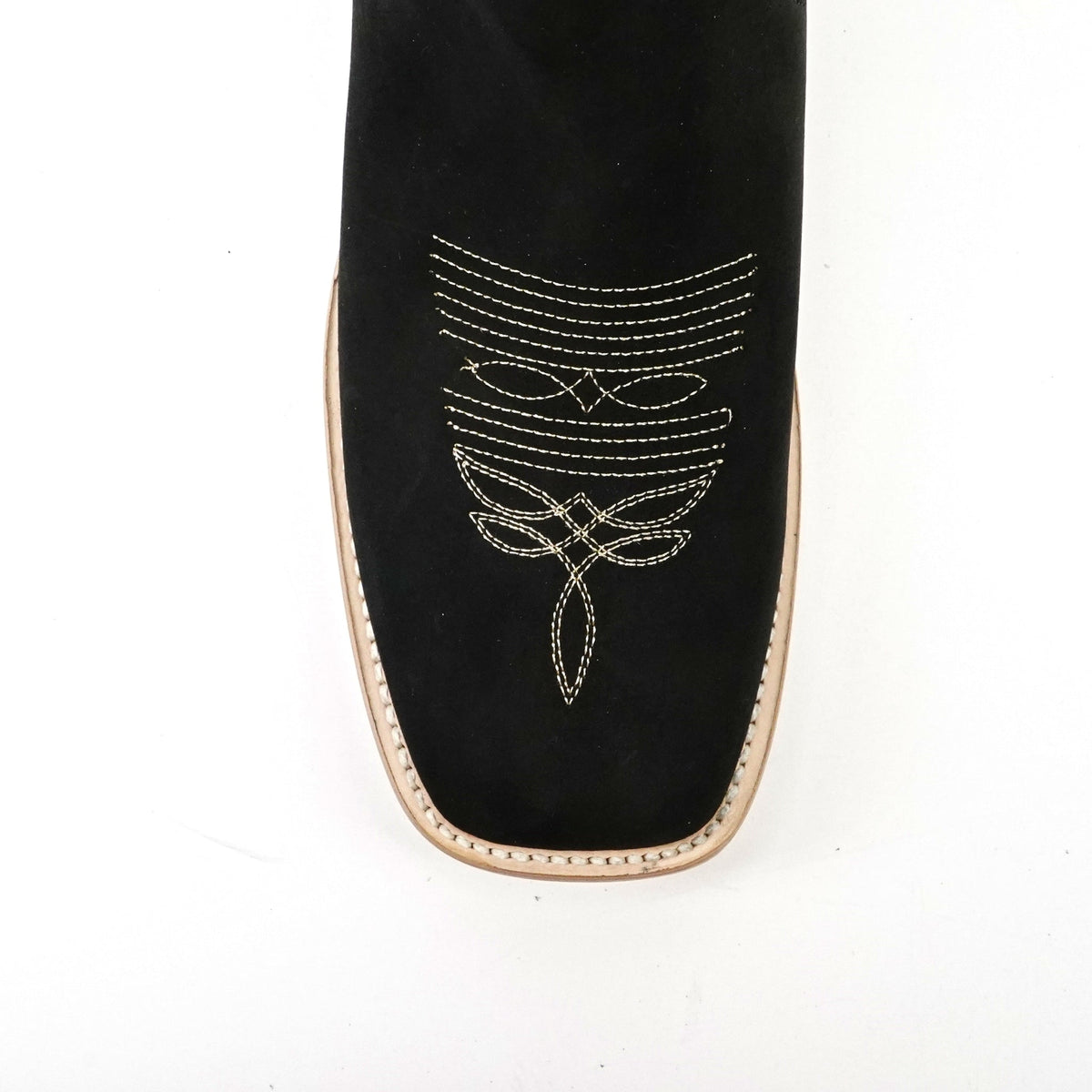 Cowboy Style Nubuck Black Ankle Boots - Square Toe (E1200) - Gomez Western Wear