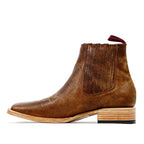 Cowboy Style Rustic Honey Ankle Boots - Square Toe (E1200) - Gomez Western Wear