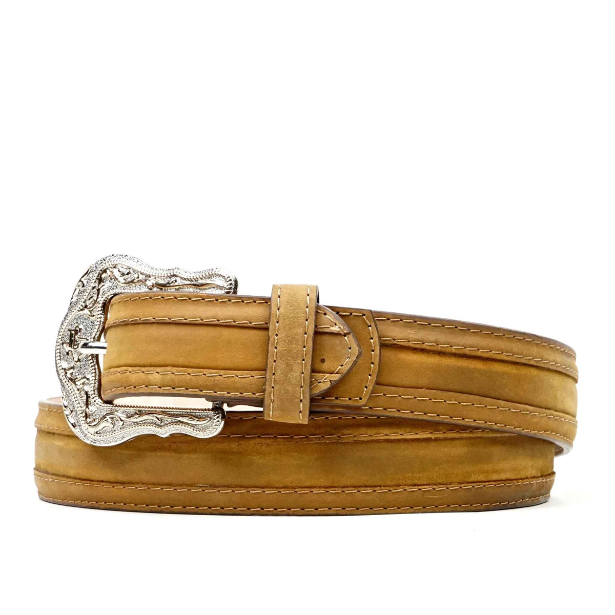 Crazy Tan Leather Belt (C-V4601) - Gomez Western Wear