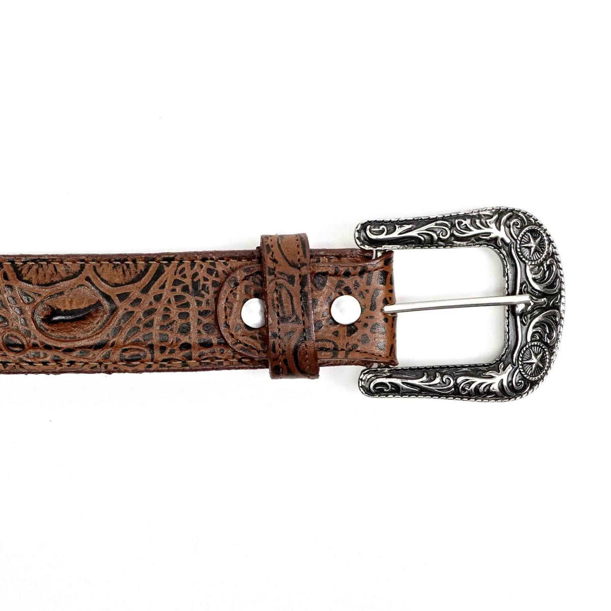 Crocodile Choco Belt - Embossed Leather (C-IMI) - Gomez Western Wear