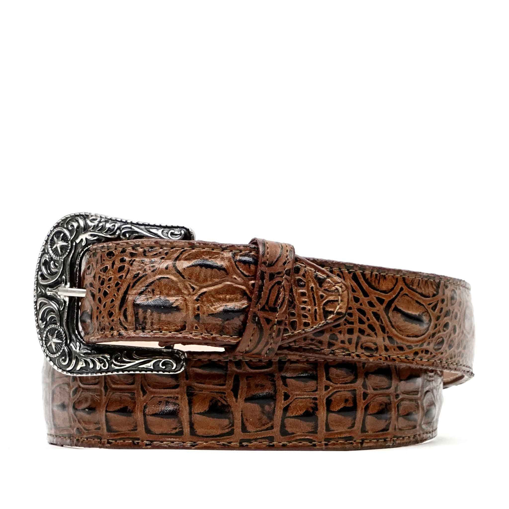 Crocodile Choco Belt - Embossed Leather (C-IMI) - Gomez Western Wear