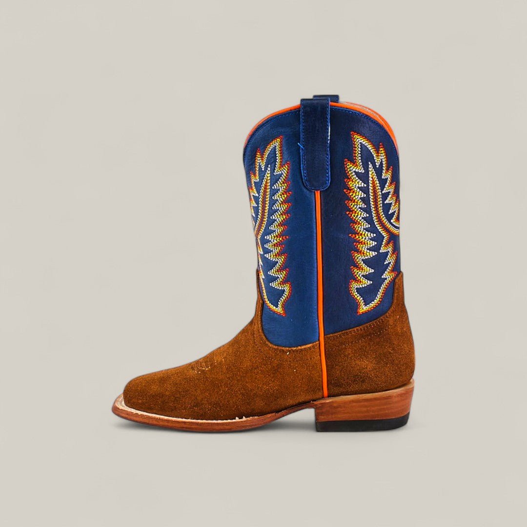 Diamond Suede Ocre - Square Toe - Kids Boots - Gomez Western Wear
