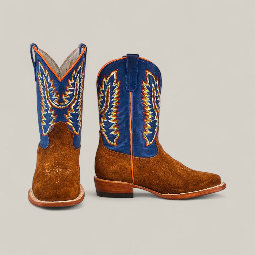 Diamond Suede Ocre - Square Toe - Kids Boots - Gomez Western Wear