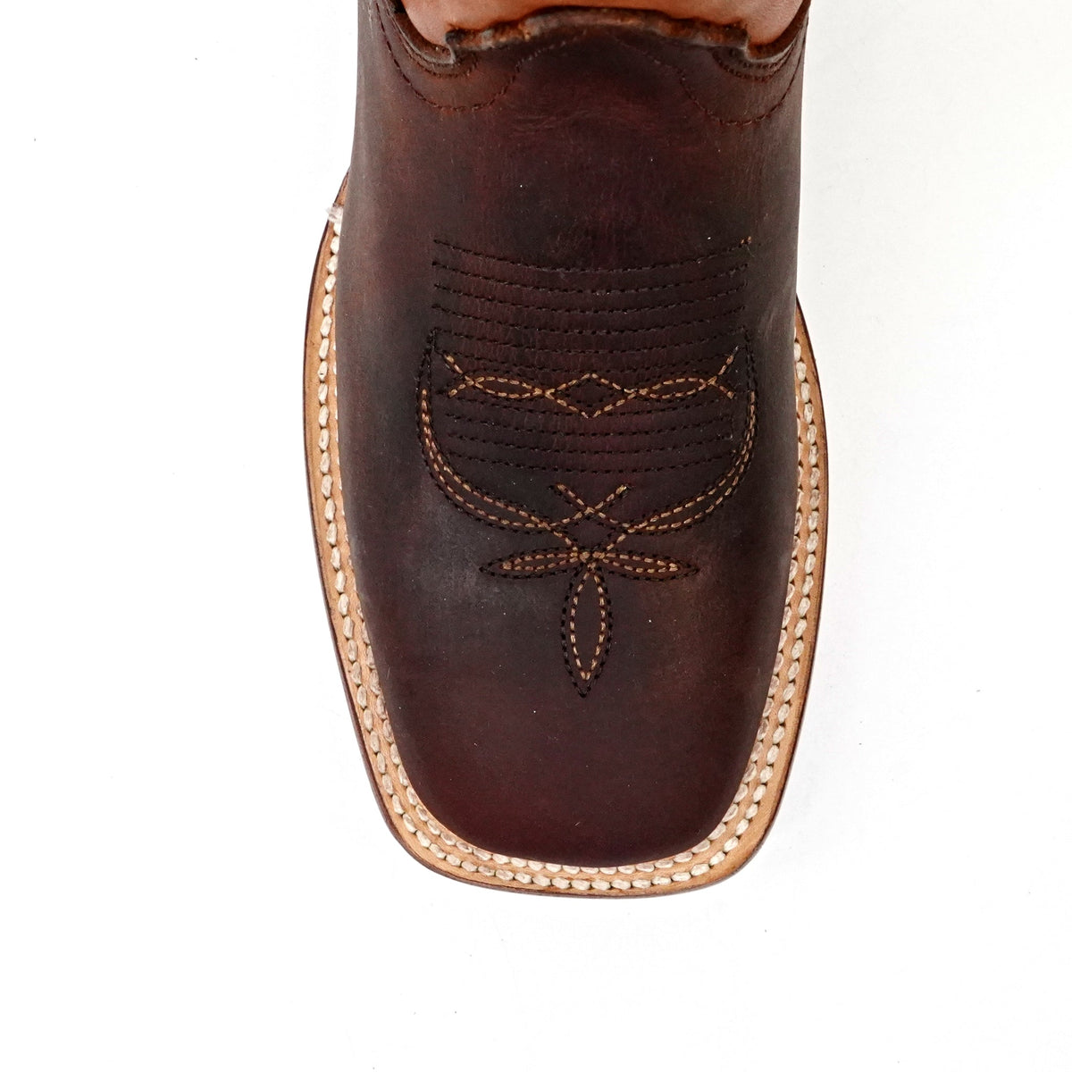 Distressed Mocha Leather Boots (Youth) - Square Toe (E29) - Gomez Western Wear