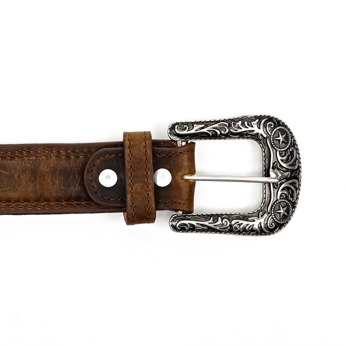 Distressed Tan Leather Belt - Gomez Western Wear