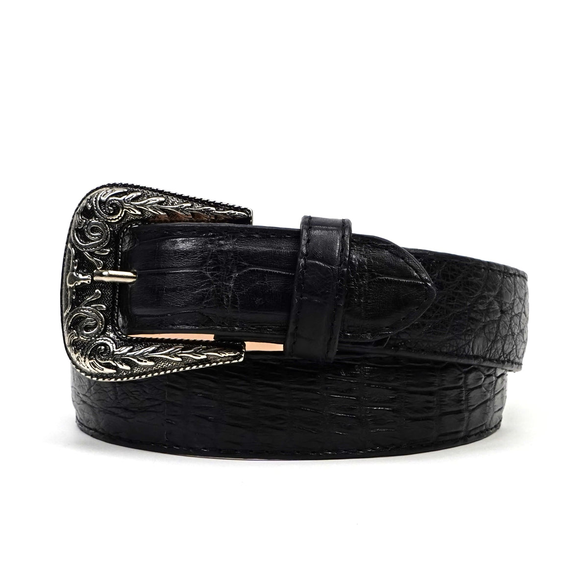 Exotic Full Quilt Alligator Belt - Black (C-028) - Gomez Western Wear