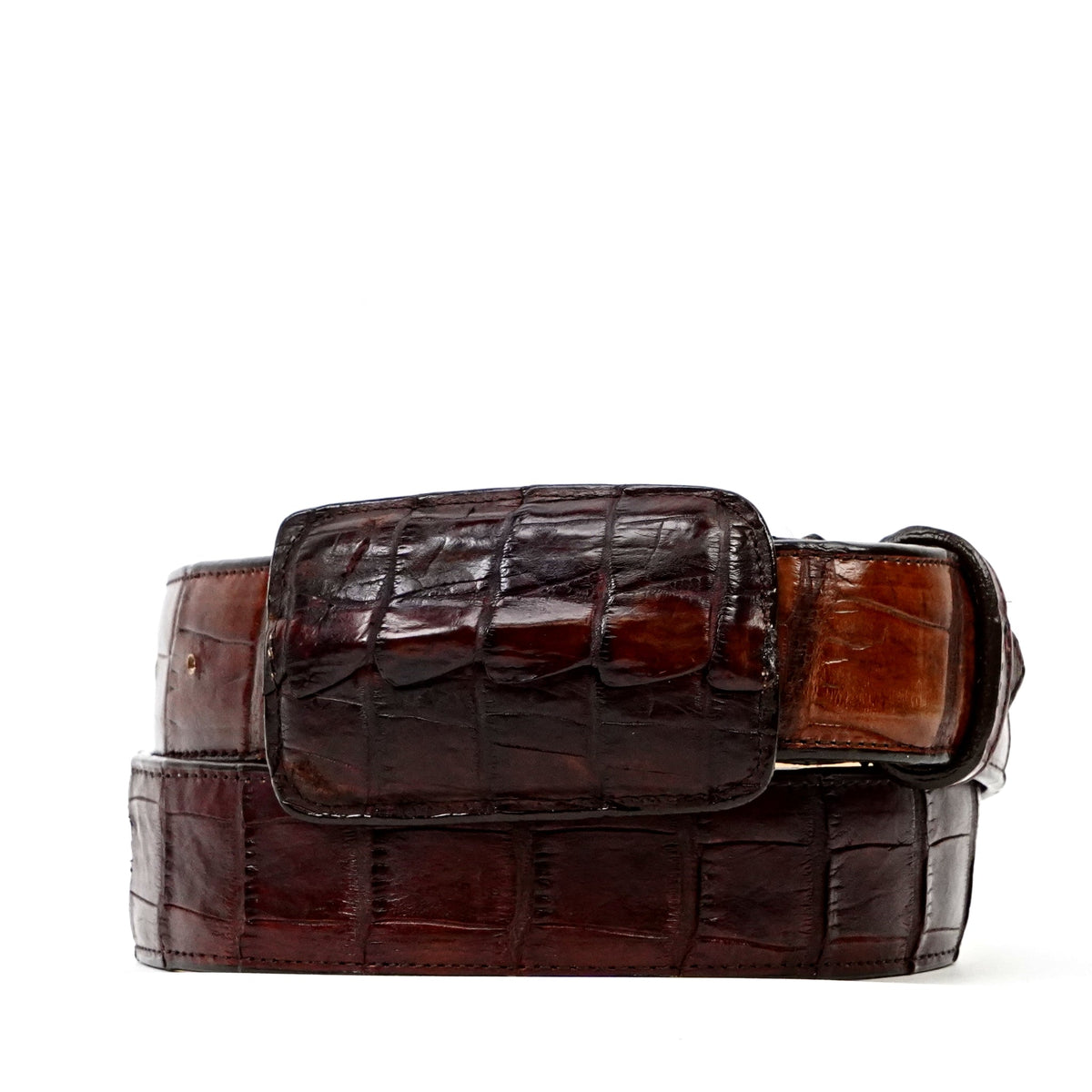 Exotic Full Quilt Alligator Belt - Espresso Brown (C-001) - Gomez Western Wear