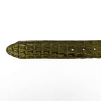 Exotic Full Quilt Caiman Belt - Agave (C028) - Gomez Western Wear