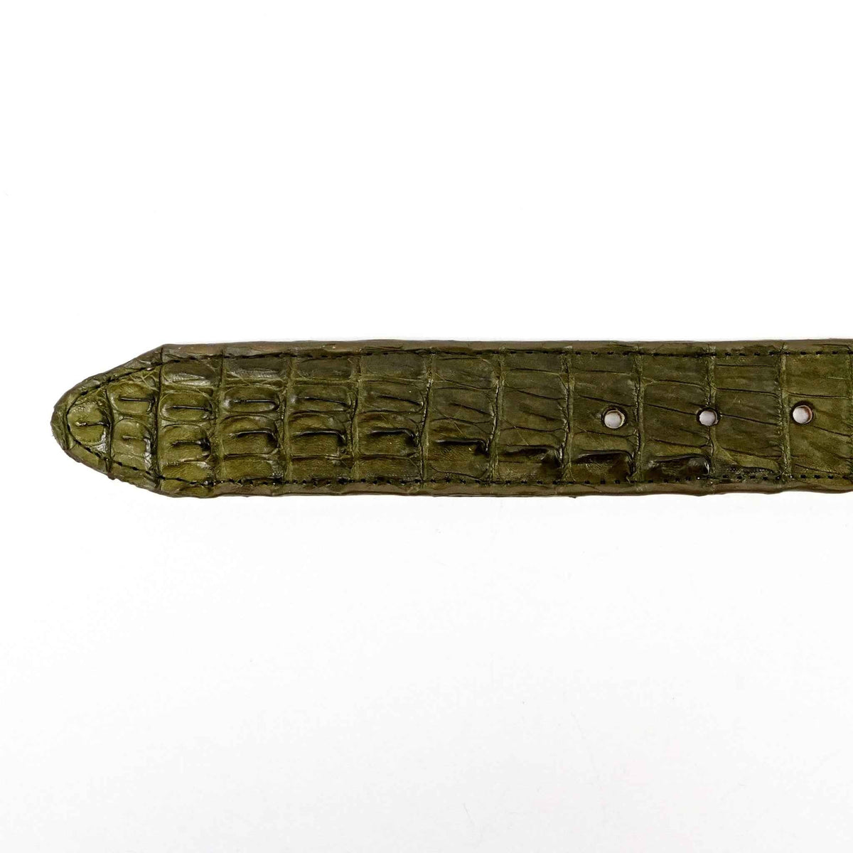 Exotic Full Quilt Caiman Belt - Agave (C028) - Gomez Western Wear