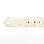 Exotic Full Quilt Caiman Belt - Bone (C001) - Gomez Western Wear