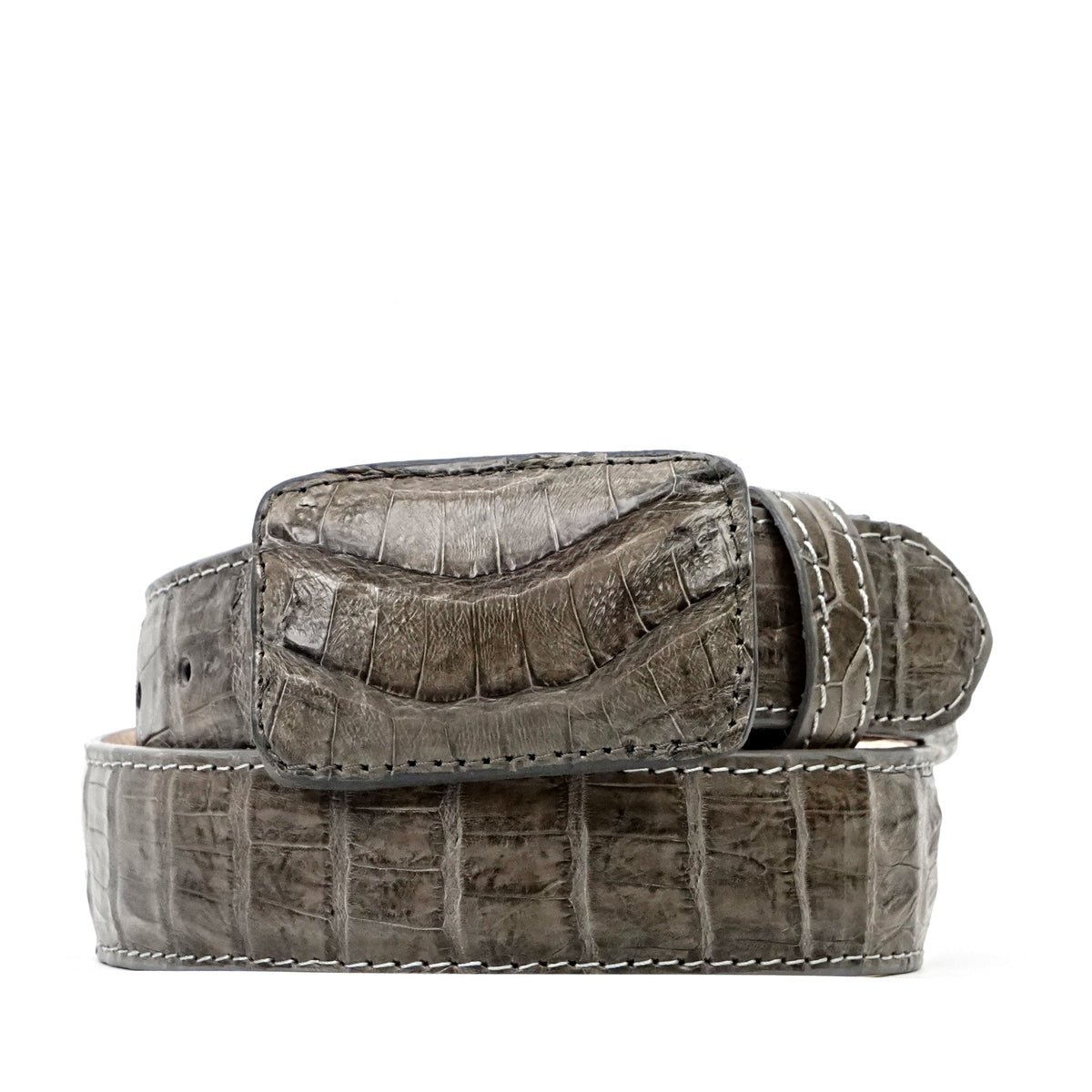 Exotic Full Quilt Caiman Belt - Serpentine (C-001) - Gomez Western Wear