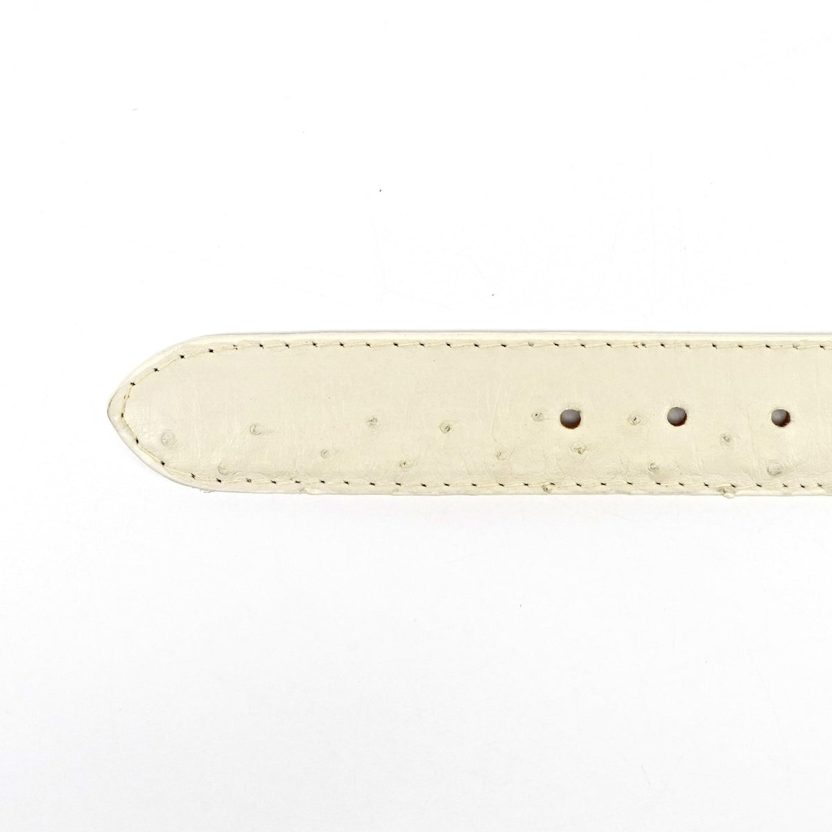 Exotic Full Quilt Ostrich Belt - Bone (C-028) - Gomez Western Wear