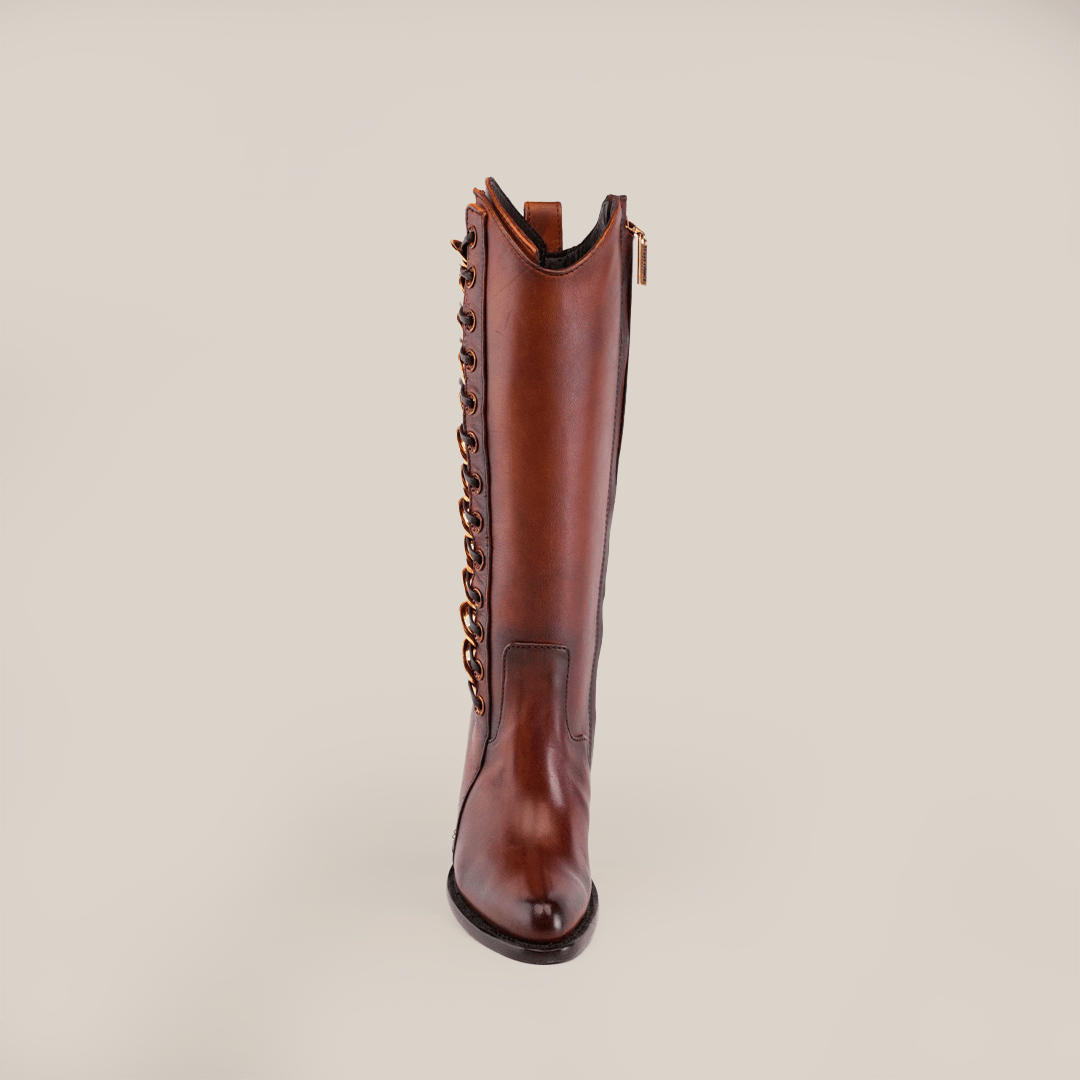 Francia Rings Tall Shaft Tan - J Toe - Gomez Western Wear