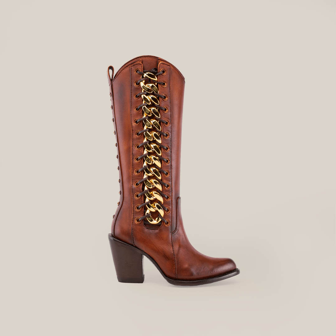 Francia Rings Tall Shaft Tan - J Toe - Gomez Western Wear
