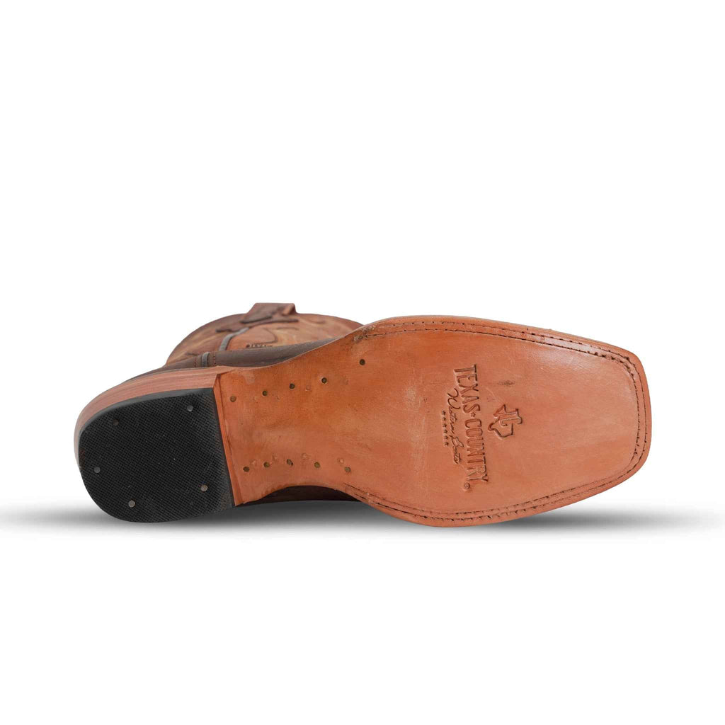 Fresno Chocolate Cowboy Boots - Narrow Square Toe (E906) - Gomez Western Wear