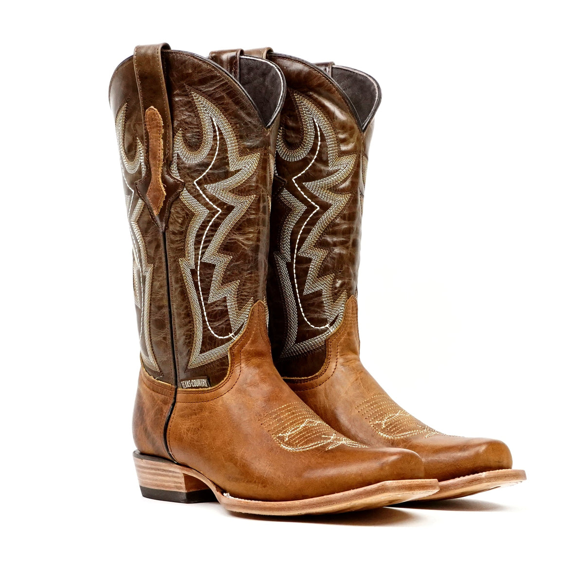 Fresno Tan Cowboy Boots - Narrow Square Toe (E906) - Gomez Western Wear