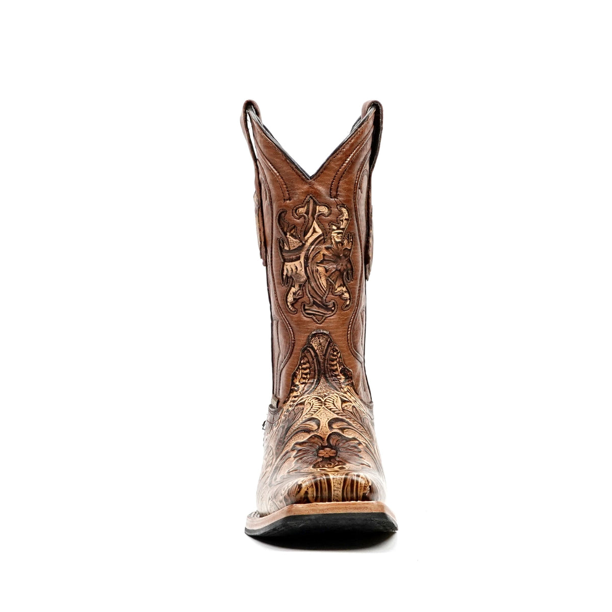 Hand-Tooled Floral Boots - Orix - Rodeo Toe (E696) - Gomez Western Wear