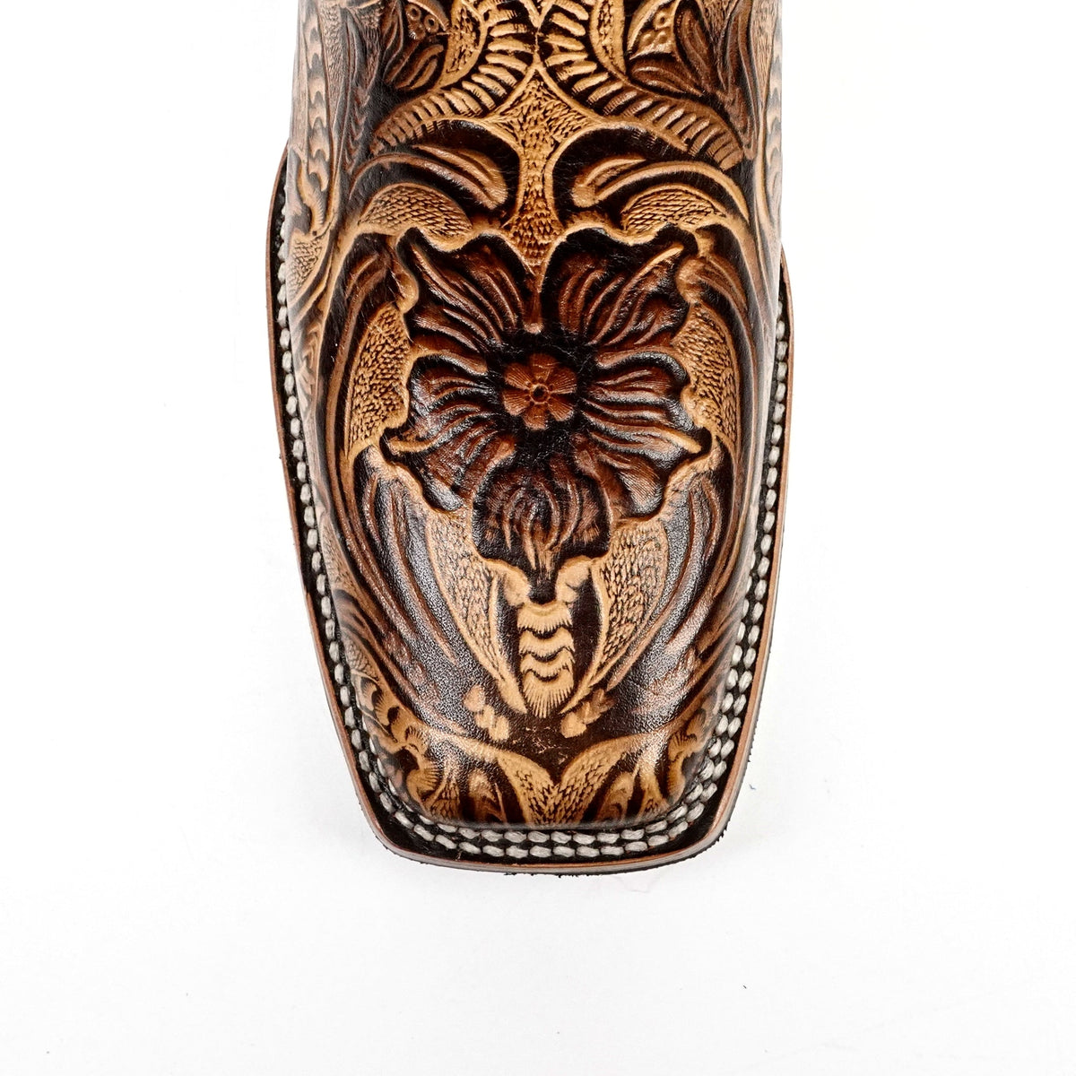 Hand-Tooled Floral Boots - Orix - Rodeo Toe (E696) - Gomez Western Wear