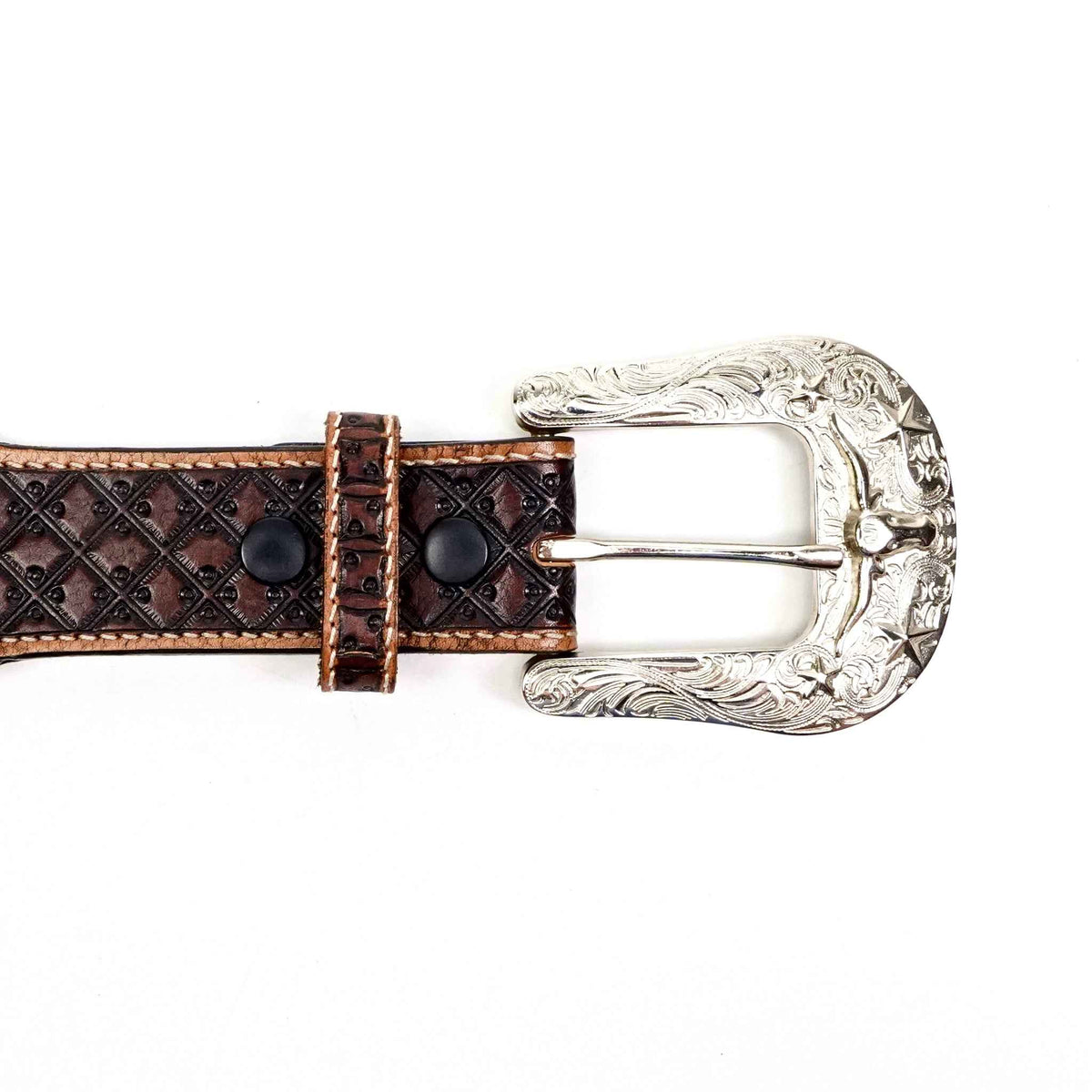 Hand-Tooled Leather Belt (MOD11) - Gomez Western Wear