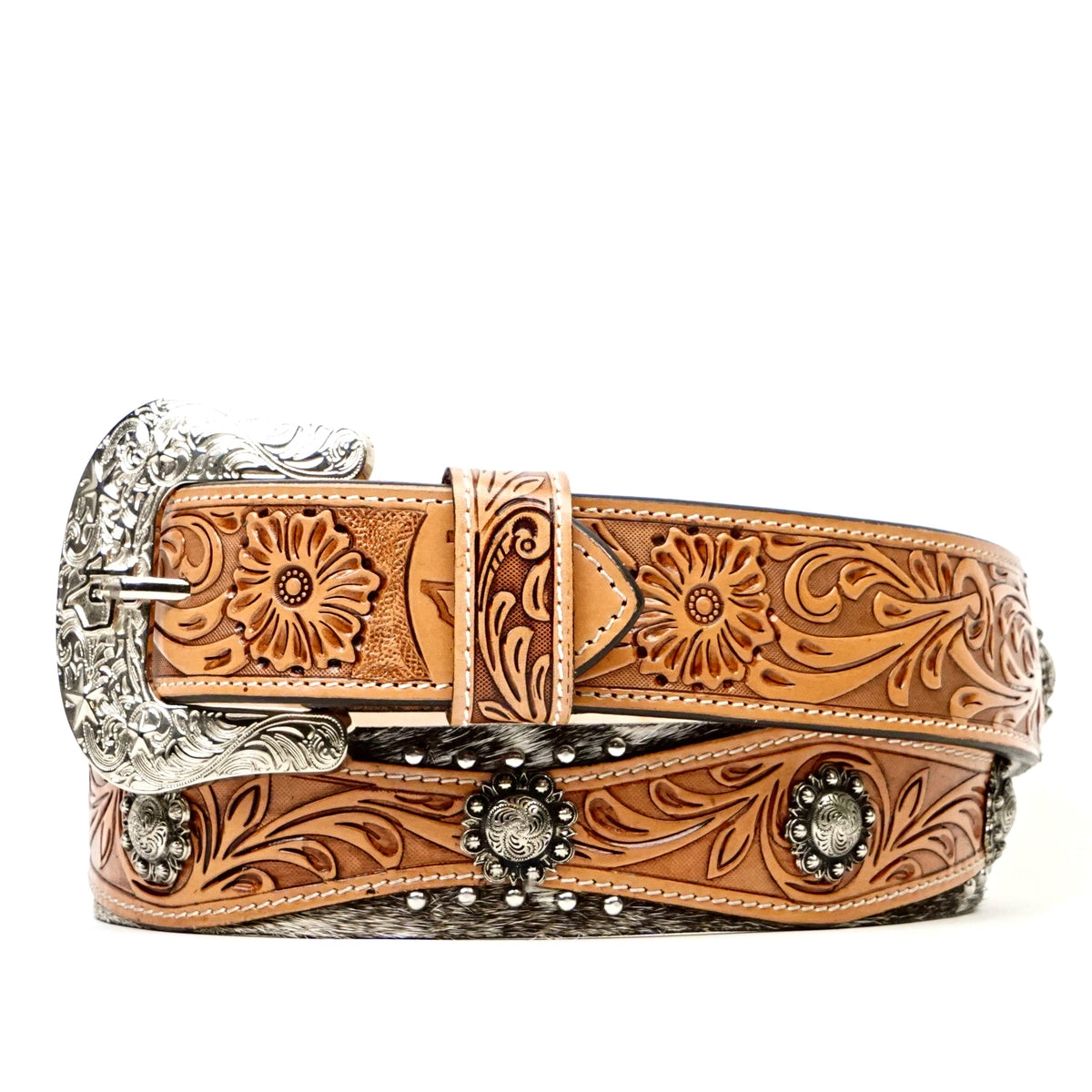 Hand-Tooled Leather Belt (MOD12) - Gomez Western Wear
