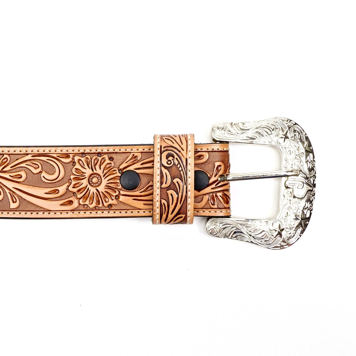 Hand-Tooled Leather Belt (MOD12) - Gomez Western Wear