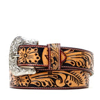 Hand-Tooled Leather Belt (MOD8) - Gomez Western Wear