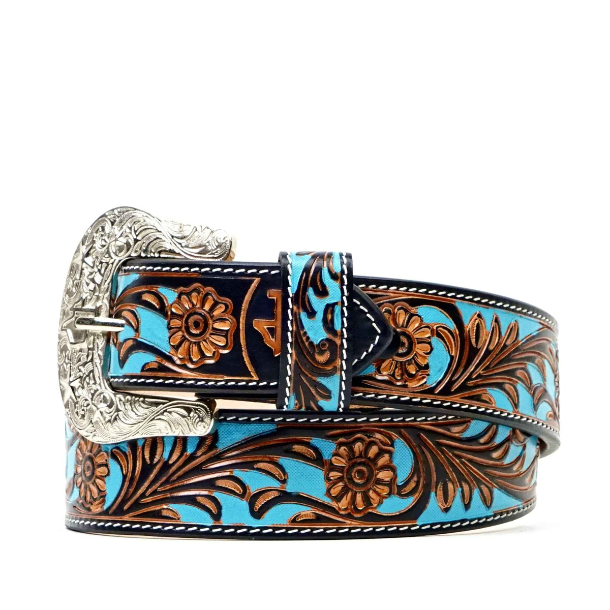 Hand-Tooled Leather Belt (MOD9) - Gomez Western Wear