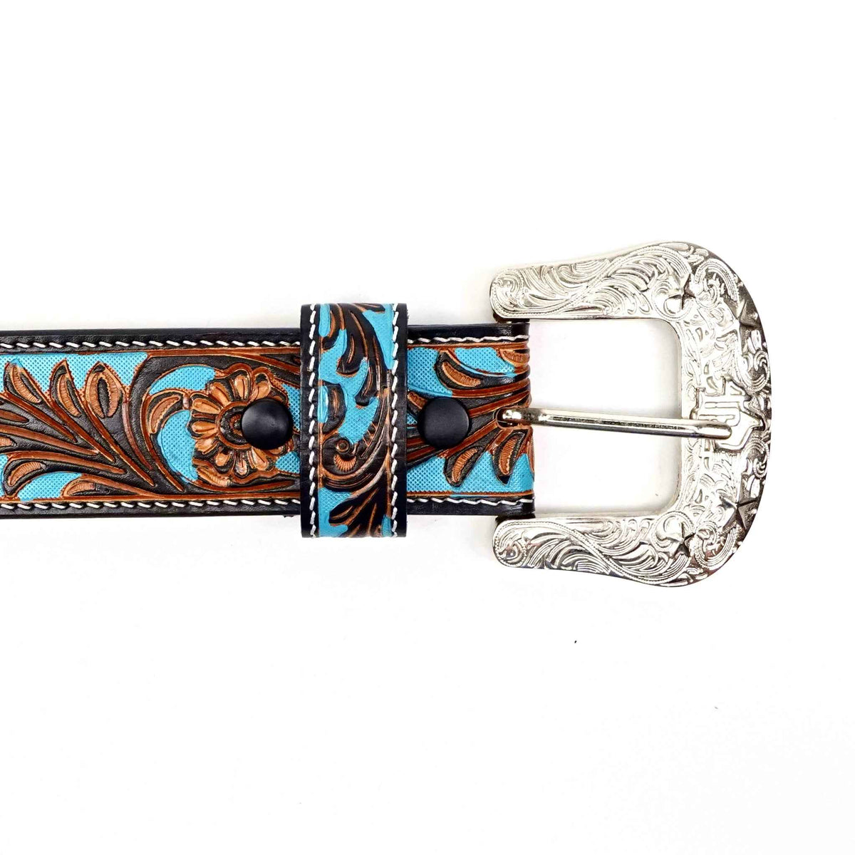 Hand-Tooled Leather Belt (MOD9) - Gomez Western Wear