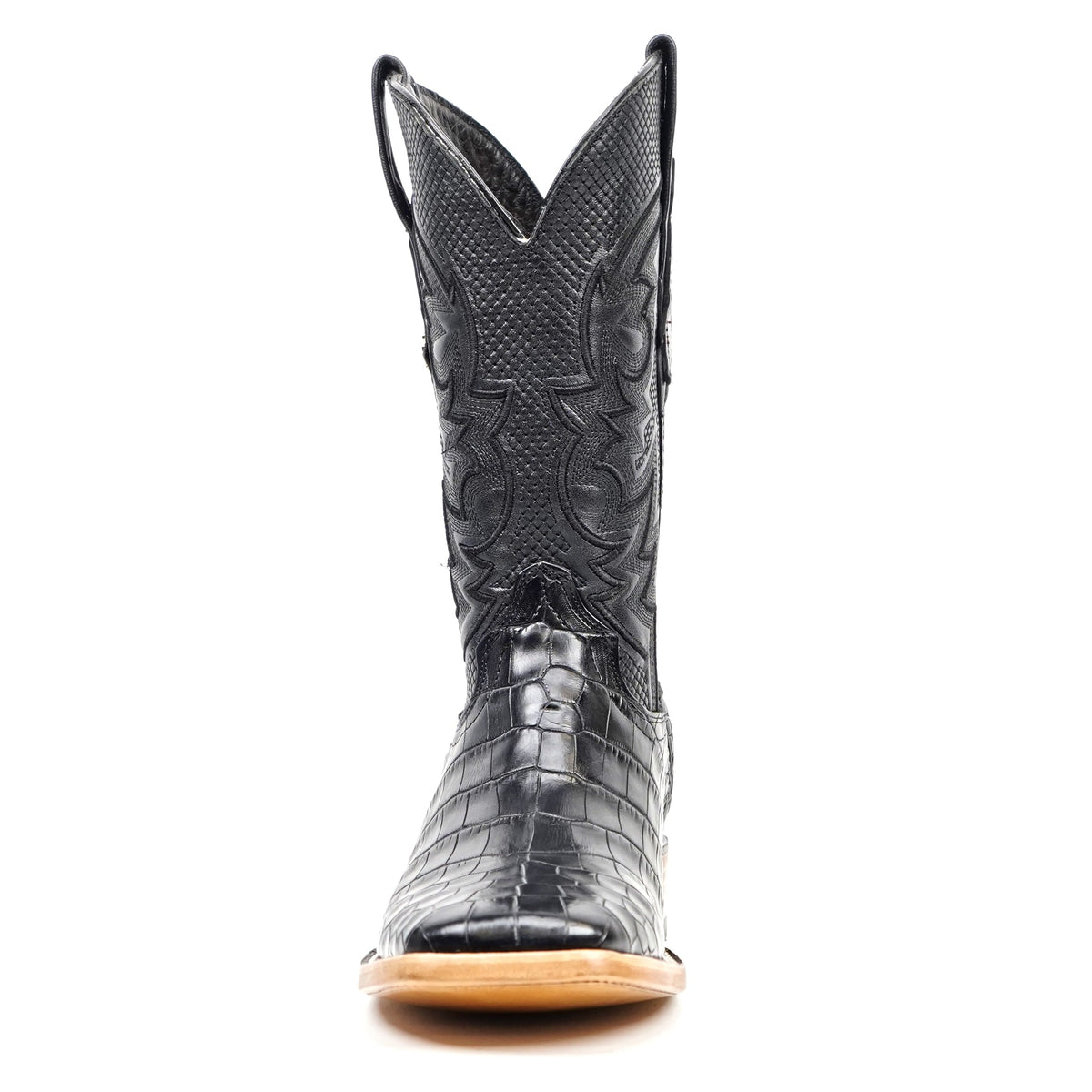 James Alligator Belly Boots - Black - Square Toe (LG10) - Gomez Western Wear
