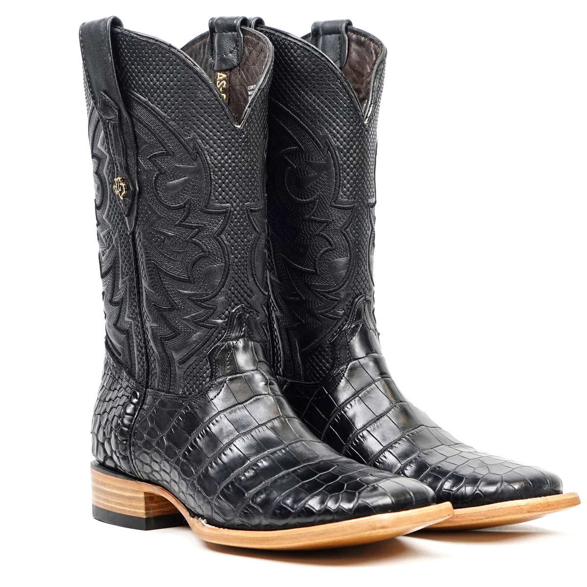 James Alligator Belly Boots - Black - Square Toe (LG10) - Gomez Western Wear