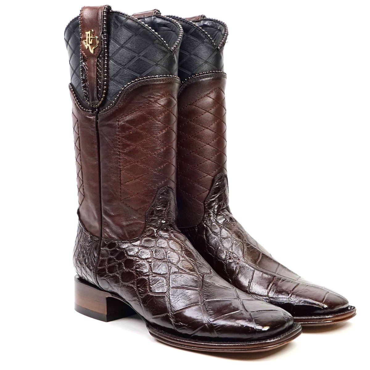 James Alligator Belly Boots - Brown - Square Toe - Gomez Western Wear