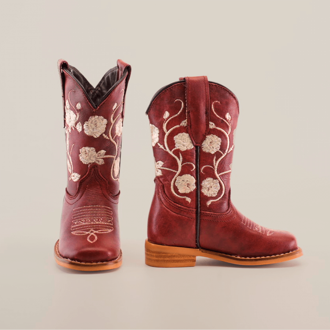 Jatziry Cogñac - Square Toe - Kids Boots - Gomez Western Wear