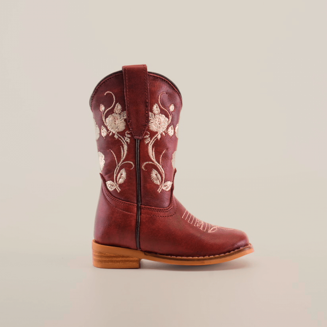 Jatziry Cogñac - Square Toe - Kids Boots - Gomez Western Wear