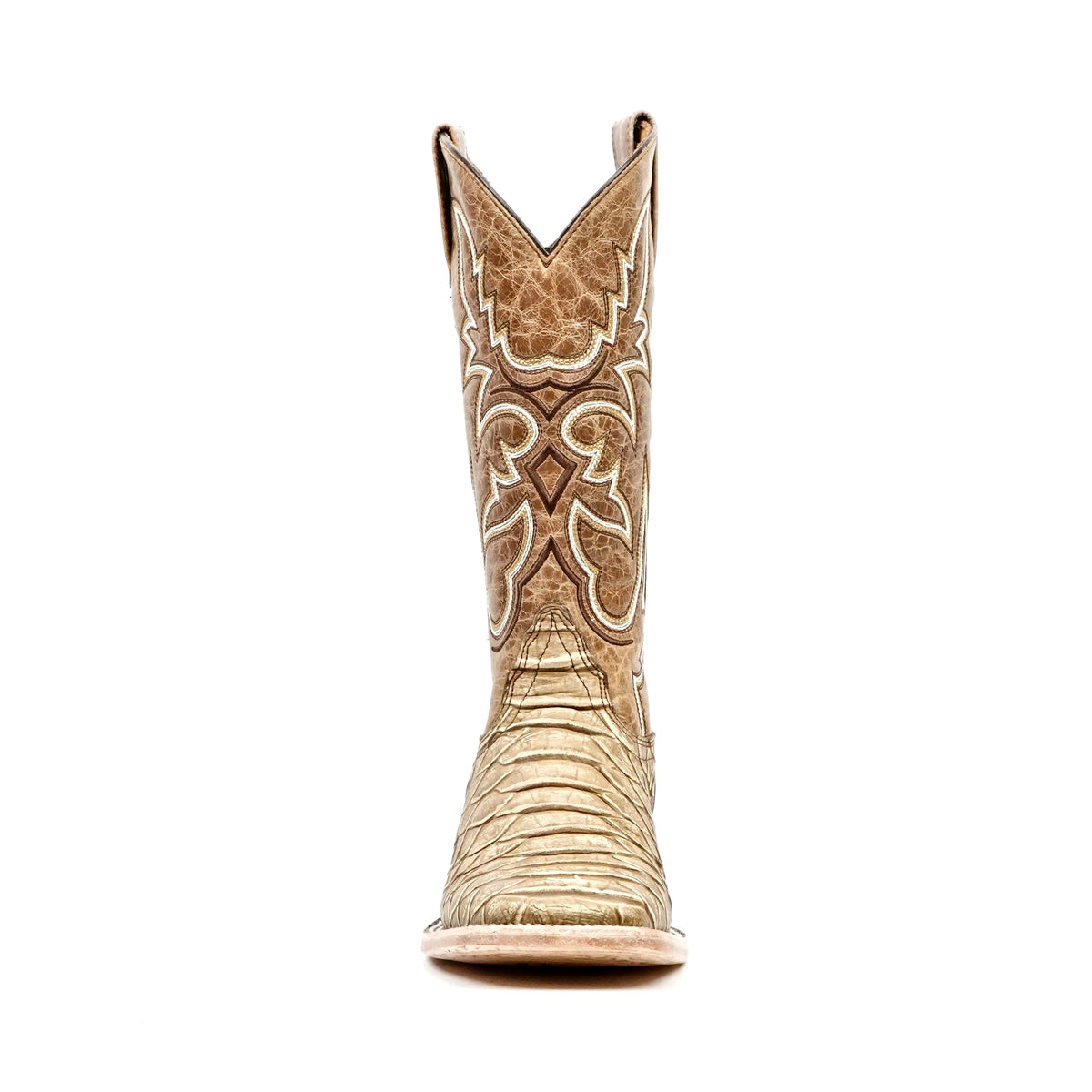 Jumbo Python Cappuccino Boots - Embossed Leather - Square Toe (E682) - Gomez Western Wear